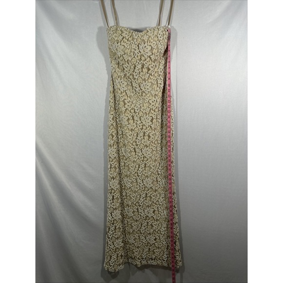 NWT MAC DUGGAL [ 4 ] 24067 Strapless Beaded Lace Fitted Column Gown‎ Beige J1734 - Picture 8 of 16